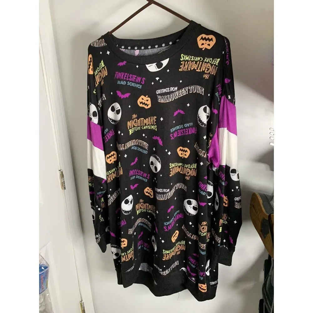 disney NIGHTMARE BEFORE CHRISTMAS PAJAMAS NIGHTGOWN‎ WOMENS SIZE 16-18